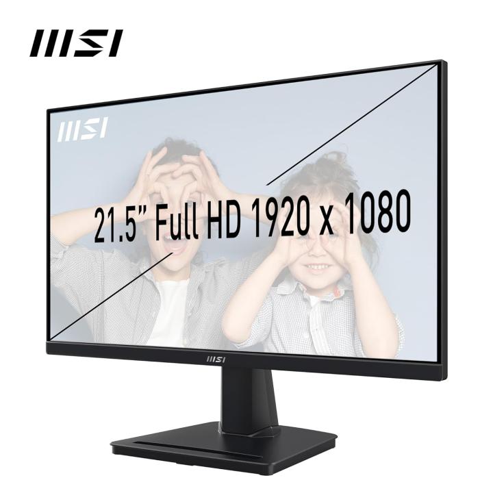 MSI PRO MP225 21.5 Inch Full HD Office Monitor - 1920 x 1080 IPS Panel, 100 Hz, Eye-Friendly Screen, Tilt-Adjustable - HDMI, D-Sub (VGA)