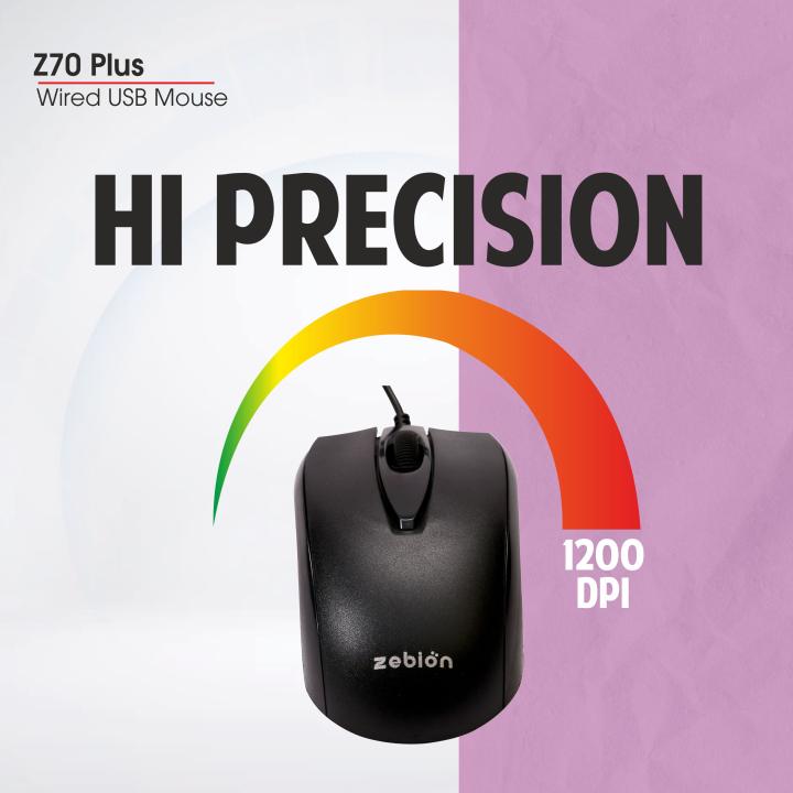 Zebion Z70+ USB Mouse with 1 Year Warranty